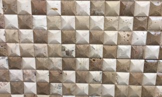 mozaic piatra - sah 3 culori - travertin marmura pret mp